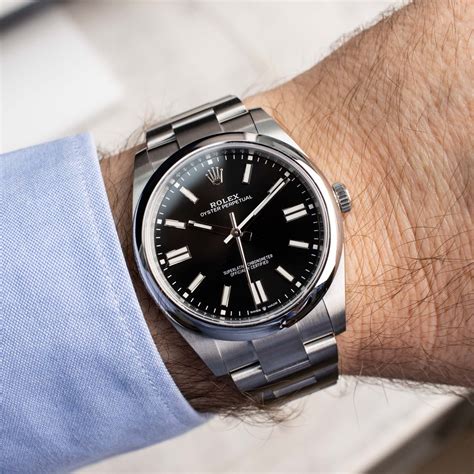 rolex 34 oyster perpetual black dial|rolex oyster perpetual 41 black.